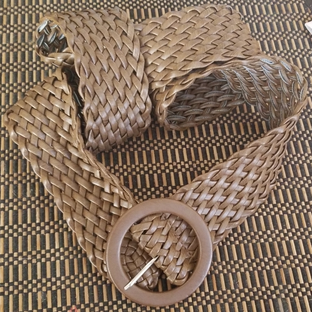 Chocolate brown braided belt